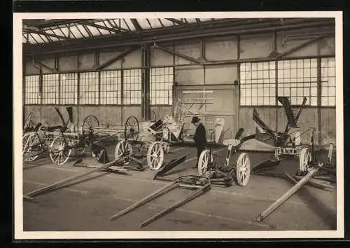 AK Essen, Fried. Krupp AG, Inspektion der Erntemaschinen in der Landmaschinenfabrik