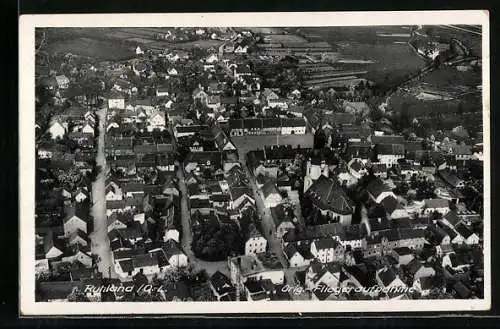 AK Ruhland /O.-L., Gesamtansicht vom Flugzeug aus