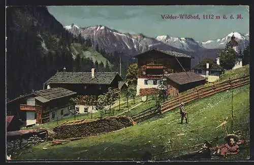 AK Volder-Wildbad, Teilansicht vor Bergpanorama