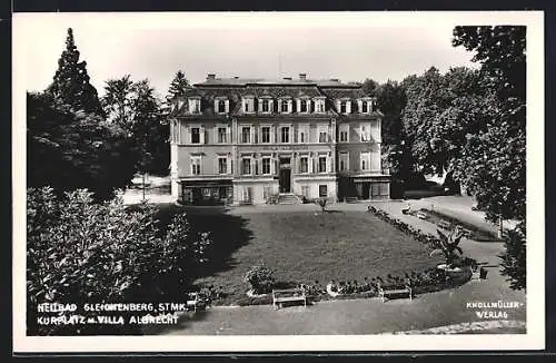 AK Bad Gleichenberg, Kurplatz mit Villa Albrecht
