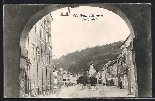 AK Gmünd /Kärnten, Blick auf den Hauptplatz