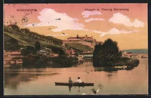 AK Würzburg, Käppele mit Festung Marienberg