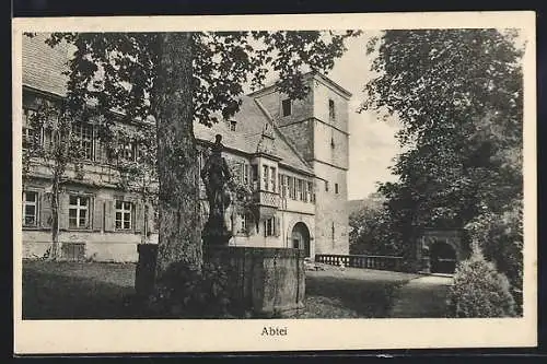 AK M. Bildhausen b. Münnerstadt, Innenhof der Abtei