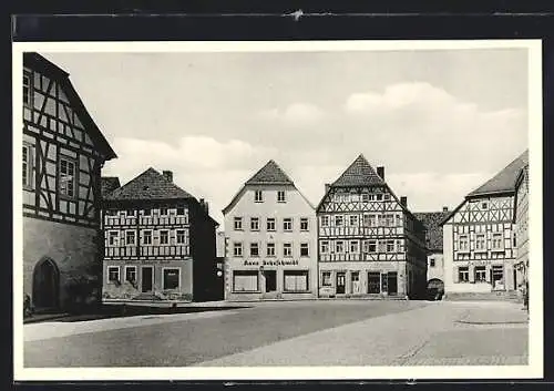 AK Münnerstadt, Marktplatz mit Apotheke