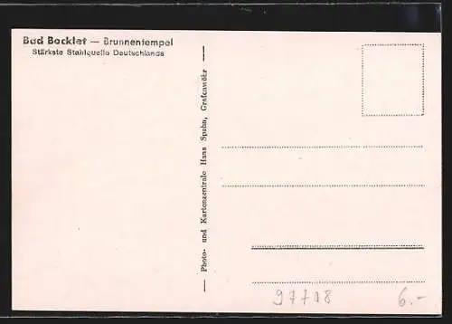 AK Bad Bocklet, Brunnentempel, stärkste Stahlquelle Deutschlands