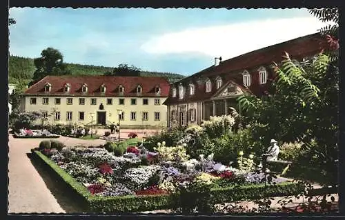 AK Bad Bocklet, Brunnen- und Badehaus mit Garten