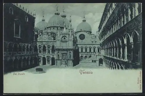 Mondschein-AK Venezia, Pal. Ducale