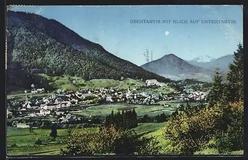 AK Tarvis, Ortsansicht aus der Vogelschau