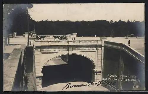 AK Roma, Cavalcavia dal Pincio a Villa Umberto