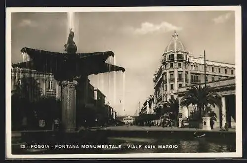 AK Foggia, Fontana Monumentale, Viale XXIV Maggio