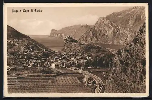 AK Nago /Lago di Garda, Panorama
