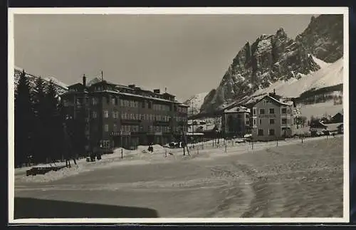 AK Cortina d`Ampezzo, Hotel Villa Cristallino im Schnee
