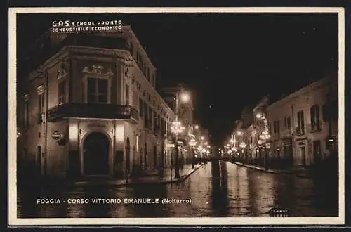 AK Foggia, Corso Vittorio Emanuele (Notturno)