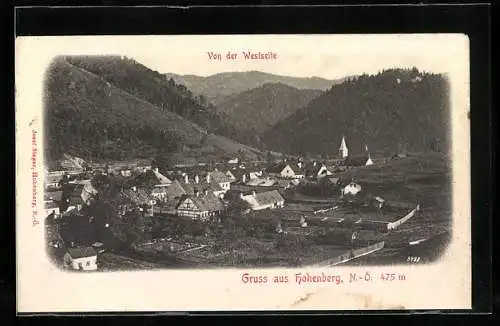 AK Hohenberg, Ortsansicht von der Westseite