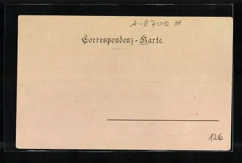 AK Leoben, Stadtthurm, Ortsansicht aus der Vogelschau