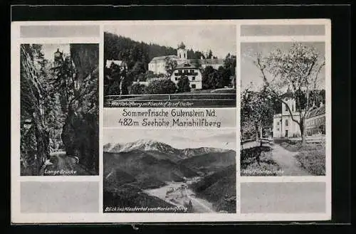 AK Gutenstein /Nd., Mariahilferberg, Lange Brücke, Wallfahrtskirche