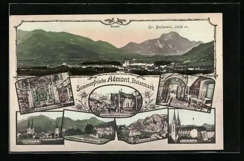 AK Admont, Stiftsbibliothek, Stiftskirche, Schloss Röthelstein, Admonterhaus