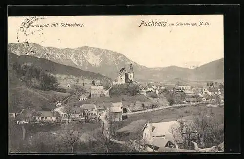 AK Puchberg am Schneeberg, Ortsansicht mit Kirche