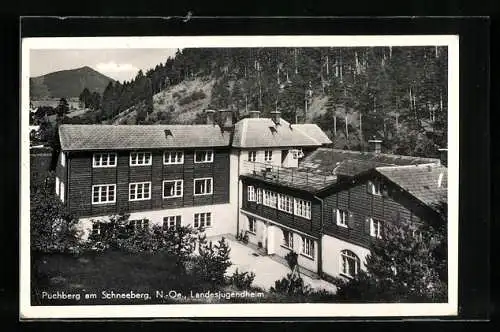 AK Puchberg am Schneeberg, Landesjugendheim mit Hof aus der Vogelschau