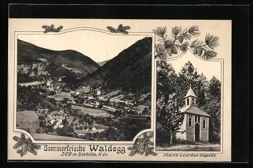 AK Waldegg /N. Oe., Maria Lourdes-Kapelle, Gesamtansicht
