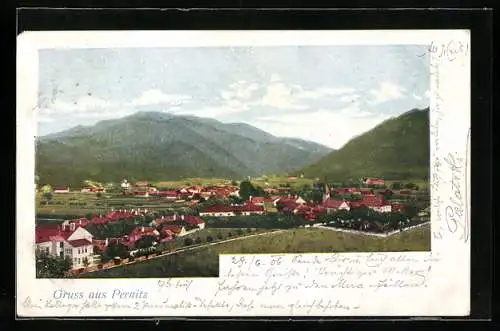 AK Pernitz, Ortspartie im Gebirge