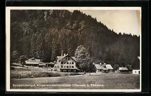 AK Ebensee am Traunsee, Offensee mit Kindersonnenheilstätte