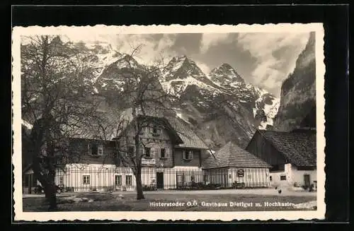 AK Hinterstoder, Gasthaus Dietlgut m. Hochkasten