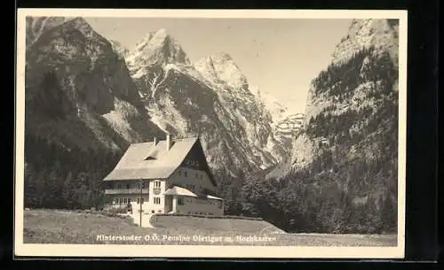 AK Hinterstoder /O. Oe., Pension Dietlgut mit Hochkasten