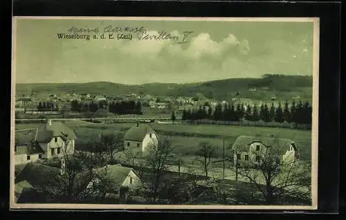 AK Wieselburg a. d. E., Zeil, Ortsansicht von oben