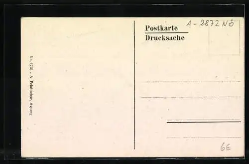 AK Mönichkirchen, Der untere Ortsteil mit Hotel Lang im Winter
