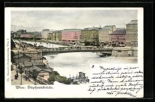 AK Wien, Partie an der Stephaniebrücke