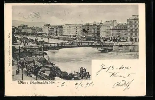 AK Wien, Partie an der Stephaniebrücke