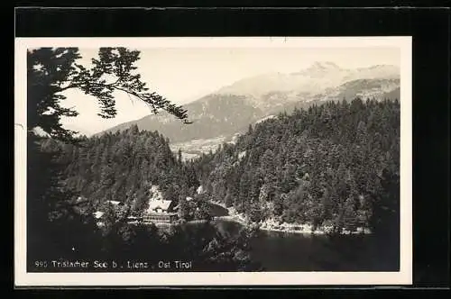 AK Lienz /Tirol, Tristacher See vor Berghintergrund