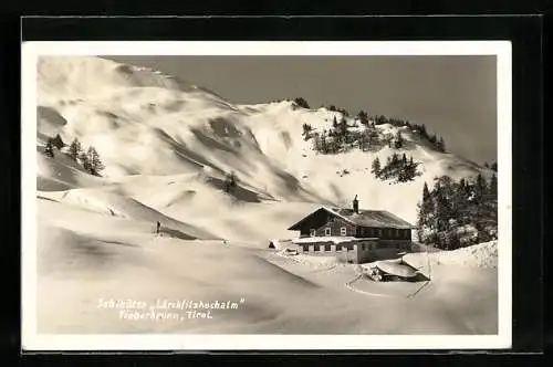 AK Fieberbrunn /Tirol, Skihütte Lärchfilzhochalpe im Schnee