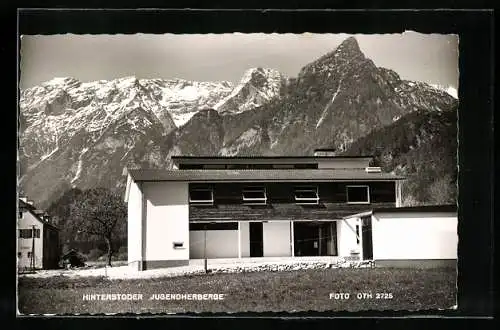 AK Hinterstoder, Jugendherberge vor Bergpanorama