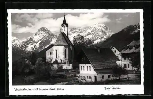 AK Vorderstoder, Kirche gegen den Grossen Priel