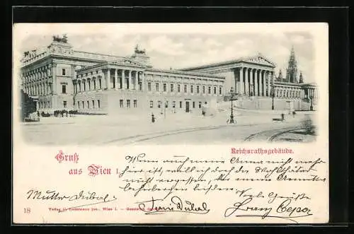 AK Wien, Partie am Reichsrathsgebäude