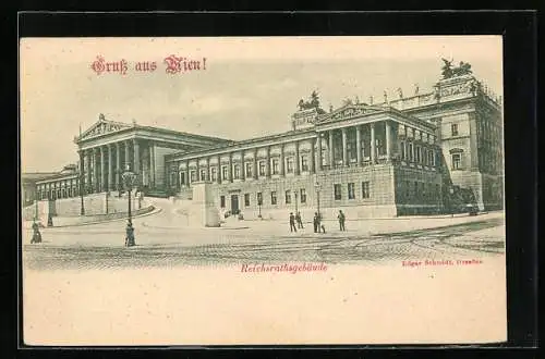 AK Wien, Blick auf das Reichsrathsgebäude