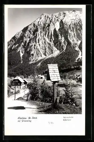 AK Klachau /Ob.-Stmk., Wegkreuz mit dem Grimming