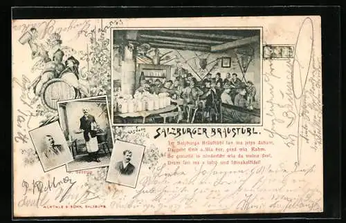 AK Salzburg, Gasthof Salzburger Bräustübl, S. Severin