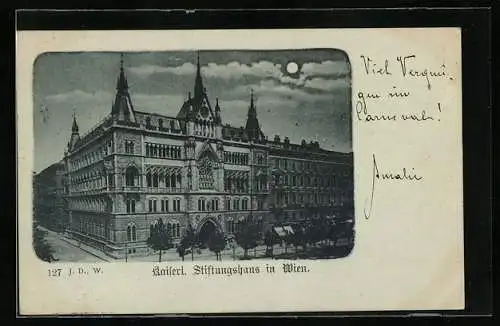 AK Wien, Blick auf das kaiserl. Stiftungshaus