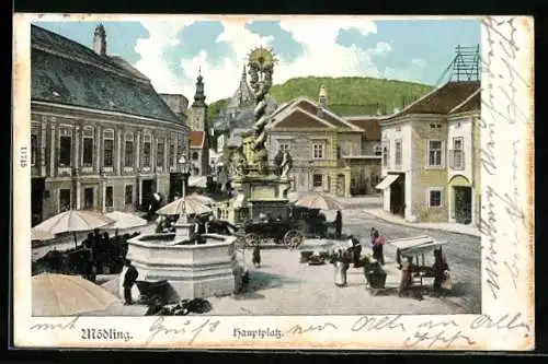 AK Mödling, Markstände auf dem Hauptplatz