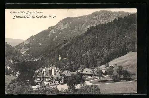 AK Steinbach bei Göstling, Blick auf Rothschild`s Jagdschloss