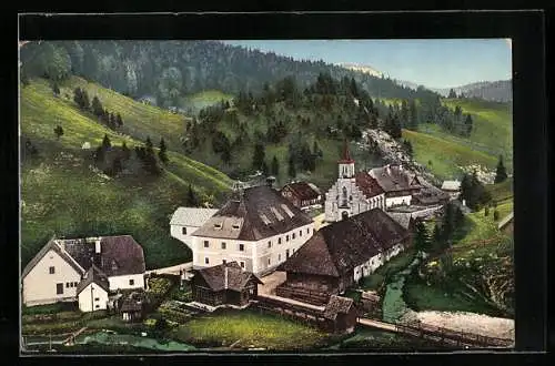 AK Neuhaus /N.-Ö., Blick über die Dächer