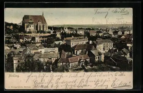 AK Mödling, Blick über die Dächer