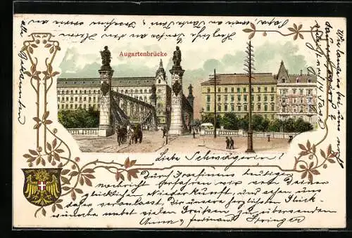 Lithographie Wien, Augartenbrücke