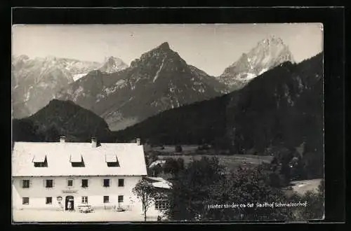 AK Hinterstoder, Ansicht vom Gasthof Schmalzerhof