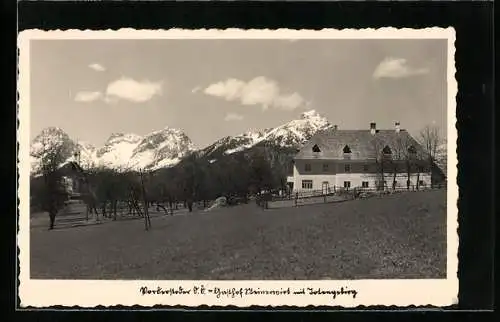 AK Vorderstoder /O. Ö., Gasthof Steinerwirt mit Totengebirge