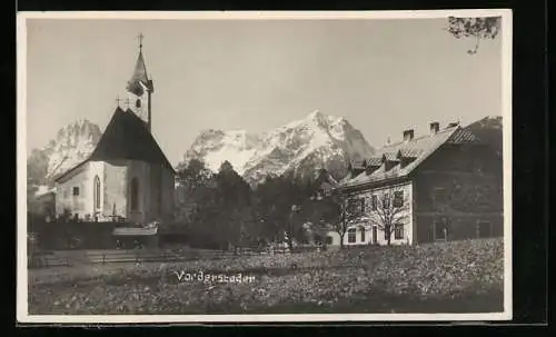 AK Vorderstoder, Ortsansicht mit Kirche