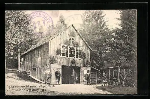 AK Steinwandklamm-Myrafälle, Gasthaus Jagasitz